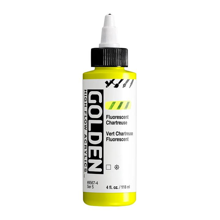 Akrilna boja GOLDEN High Flow Fluorescent 118 ml – 8567 Chartreuse