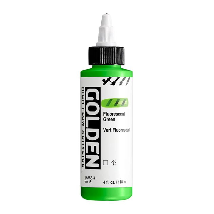 Akrilna boja GOLDEN High Flow Fluorescent 118 ml – 8568 Zelena