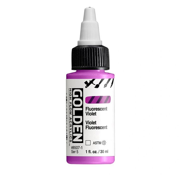 Akrilna boja GOLDEN High Flow Fluorescent 30 ml – 8507 Ljubičasta
