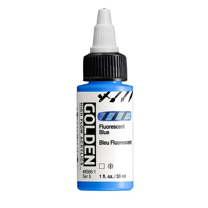 Akrilna boja GOLDEN High Flow Fluorescent 30 ml – 8566 Plava