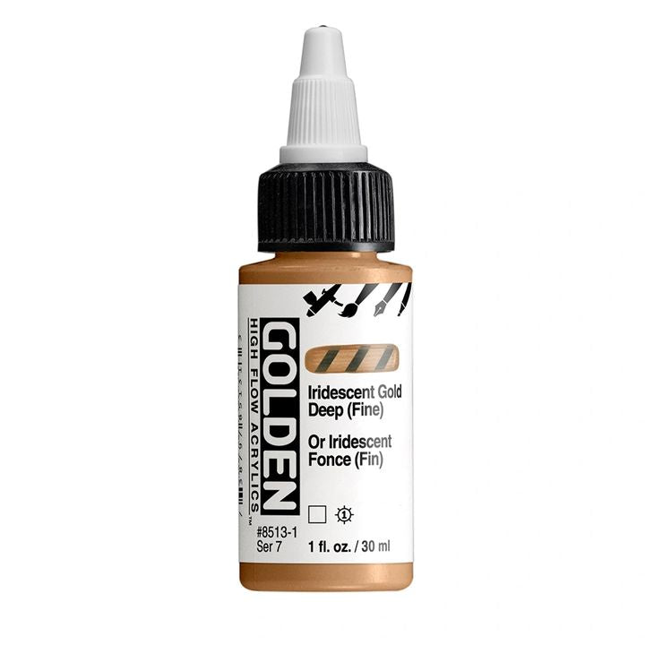 Akrilna boja GOLDEN High Flow Iridescent 30 ml – 8513 Duboka Zlatna Fina