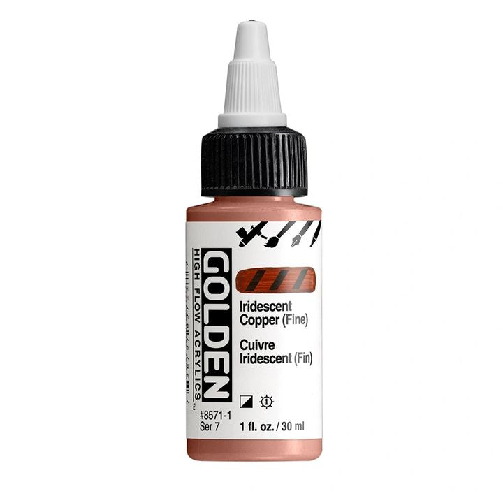 Akrilna boja GOLDEN High Flow Iridescent 30 ml – 8571 Bakrena Fina