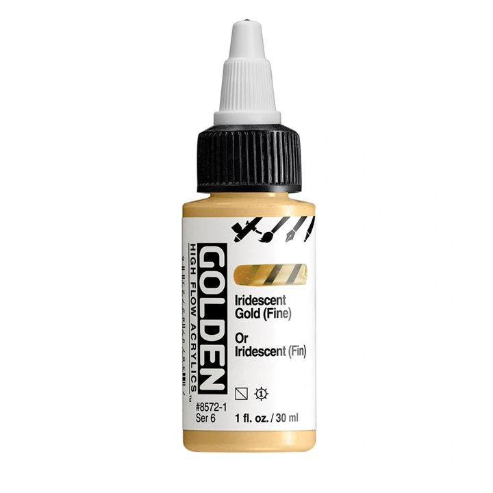 Akrilna boja GOLDEN High Flow Iridescent 30 ml – 8572 Zlatna Fina