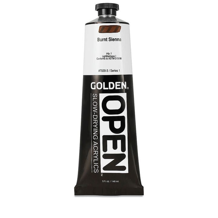 Tuba GOLDEN OPEN akrilne boje od 148 ml na bijeloj pozadini.