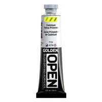 Pregled GOLDEN OPEN akrilne boje od 59 ml, idealna za različite slikarske tehnike.