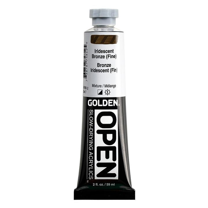 Akrilna boja GOLDEN OPEN Slow-Drying Iridescent 59 ml – 7481 Bronzana Fina