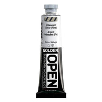 Akrilna boja GOLDEN OPEN Slow-Drying Iridescent 59 ml – 7487 Srebrena Fina