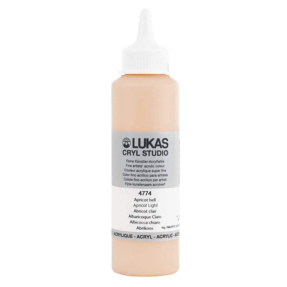 Akrilna boja LUKAS Cryl Studio 250 ml | razne boje – Svijetla kajsija
