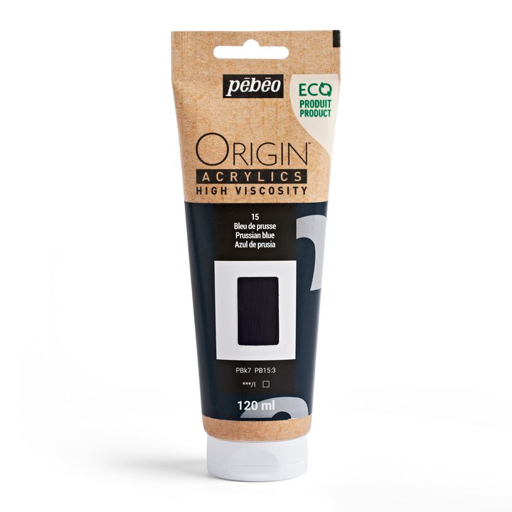 Pebeo ORIGIN akrilna boja 120 ml, detalj etikete na tubi