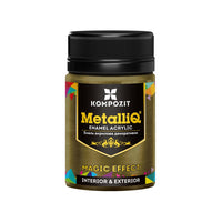 Akrilna boja s metalik efektom 70 g, prikaz teksture boje na papiru.