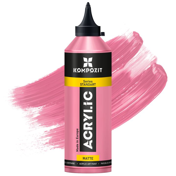Plastična boca STANDART Kompozit akrilne boje od 500 ml, srebrna nijansa.