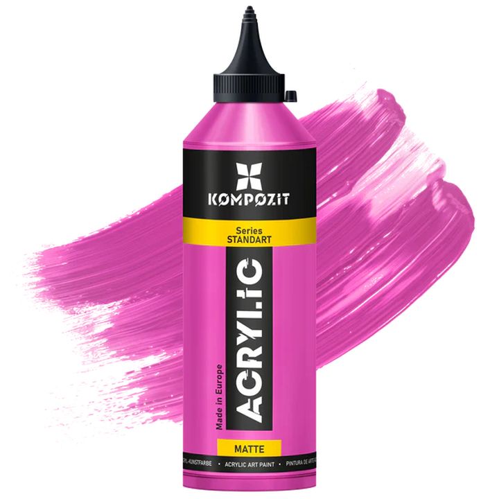 Plastična boca STANDART Kompozit akrilne boje od 500 ml, bijela nijansa.