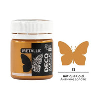 Akrilna boja za dekoraciju, metalik, 20 ml, ROSA Talent | različite nijanse - 55 Bakrena