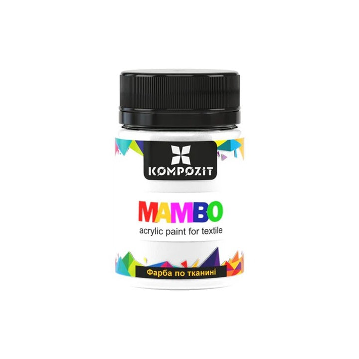 MAMBO akrilna boja za tekstil i kožu, crna nijansa, 50 ml