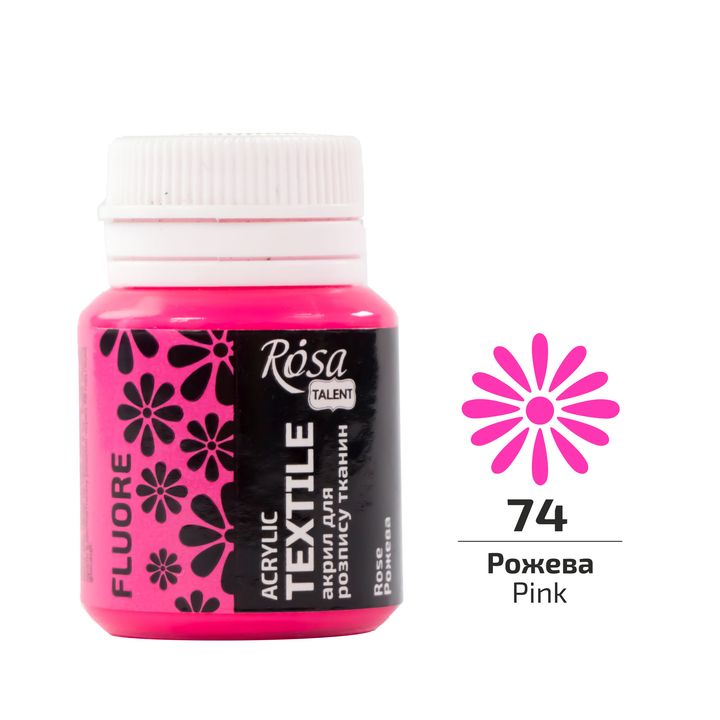 Detaljan prikaz pakovanja ROSA TALENT fluorescentne boje za tkaninu