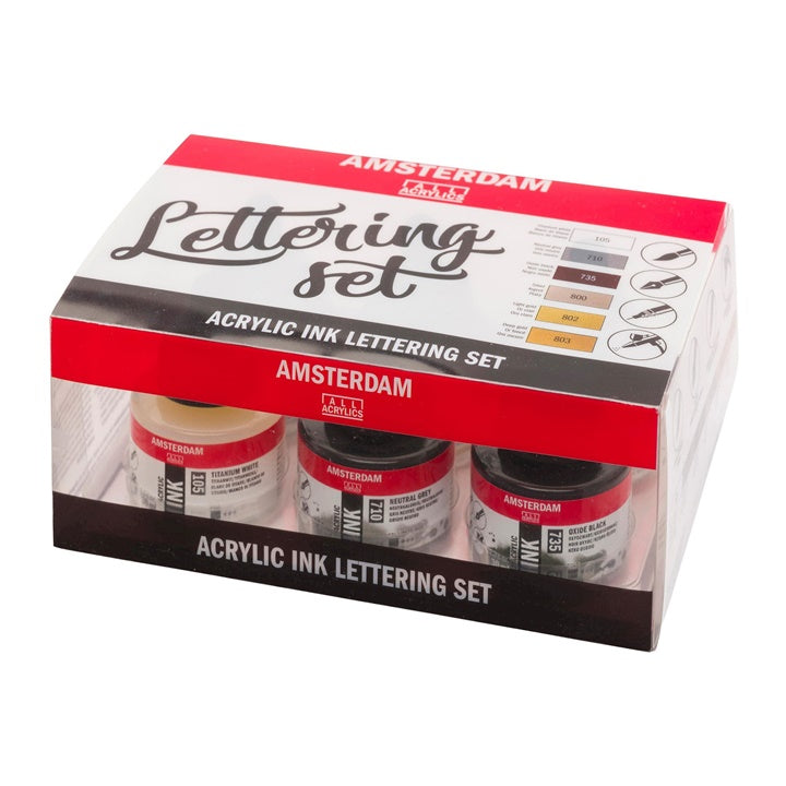 Akrilna tinta Amsterdam - Lettering set - 6 x 30 ml