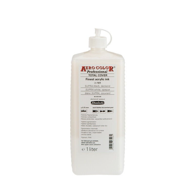 Akrilna tinta Schmincke AERO COLOR Professional 1 l – 101 SUPRA-bijela, pokrivna