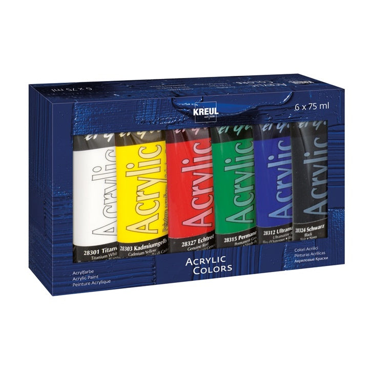 Akrilne boje El Greco - set 6 x 75 ml