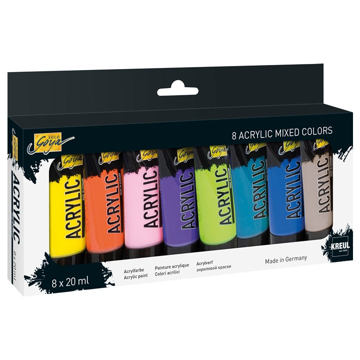 Akrilne boje Kreul Solo Goya / mixed set 8 x 20 ml — slika 1
