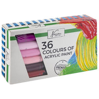 Set od 36 akrilnih boja Nassau Fine Art u tubama od 20 ml, idealan za umjetničko slikanje na platnu.