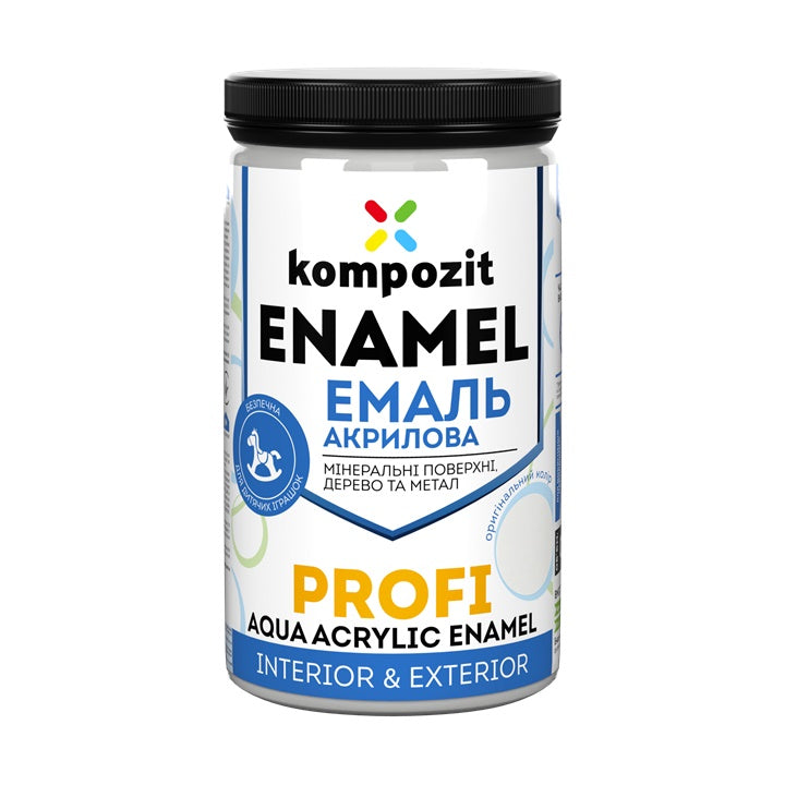 Akrilni emajl KOMPOZIT PROFI Gloss 0,3 l - razne nijanse – Bijela