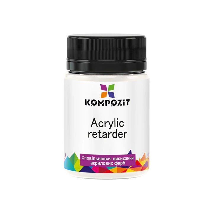 Bočica Art Kompozit akrilnog retardera od 60 ml za usporavanje sušenja akrilnih boja.