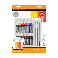 Daler Rowney akrilni set od 25 dijelova s priborom za slikanje u kutiji