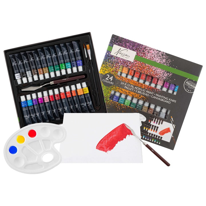 Kompletan Nassau Fine Art set za akrilno slikanje sa priborom