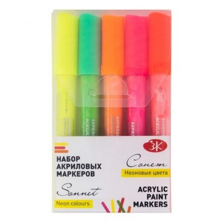 Akrilni markeri Sonnet 5 kom Nevskaya Palitra - izaberi set – Neon