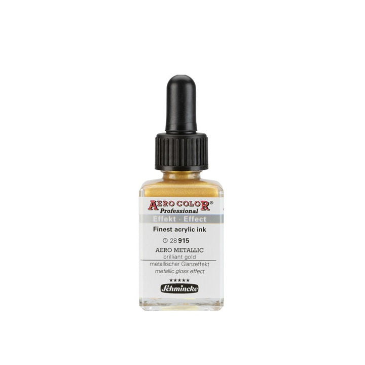Akrilna tinta Schmincke AERO COLOR Professional Effect 28 ml – 915 AERO METALLIC briljantna zlatna
