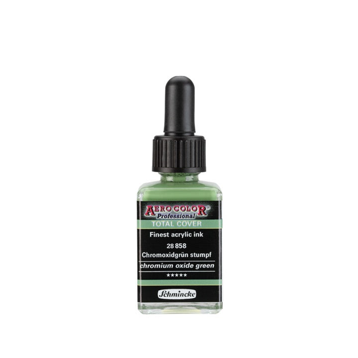 Akrilna tinta Schmincke AERO COLOR Professional Total Cover 28 ml – 858 chromium oxide zelena