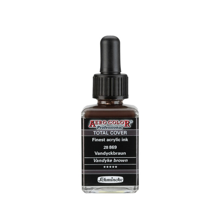 Akrilna tinta Schmincke AERO COLOR Professional Total Cover 28 ml – 869 vandyke smeđa