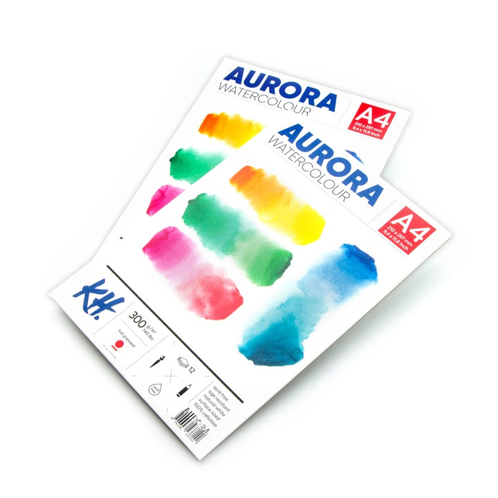 Akvarel blok AURORA hot press - 12 listova — slika 1