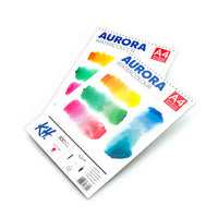 Akvarel blok AURORA hot press sa spiralom - 12 listova — slika 1