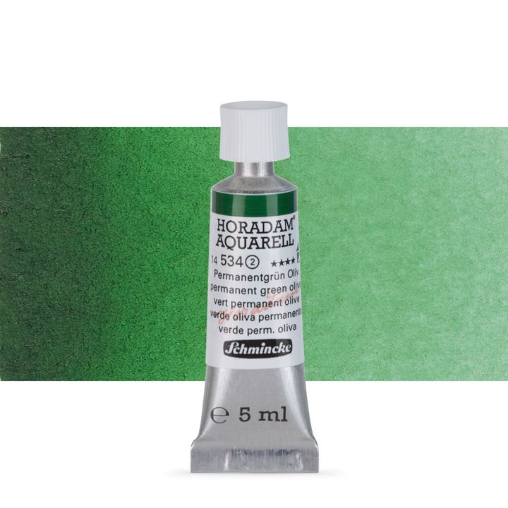 Akvarel boje u tubi Schmincke Horadam 5 ml – 534 Permanent zelena maslinasta