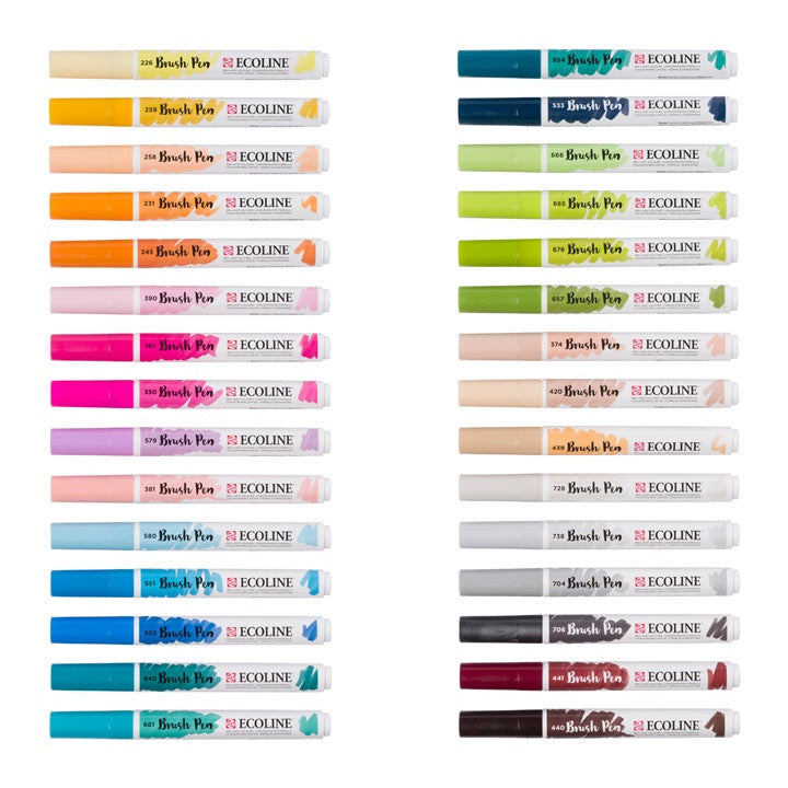 Umjetnički crtež izrađen Ecoline Brush Pen flomasterima uz set od 30 komada.