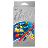 Pakovanje od 12 Colorino Artist akvarel olovaka sa priloženim kistom za umjetničko slikanje.