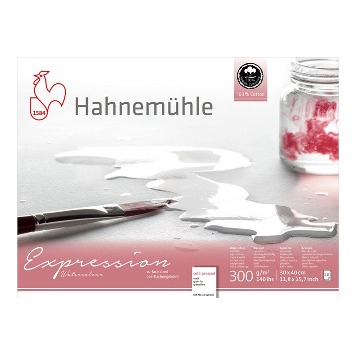 Hahnemühle Expression akvarel papir sa teksturom za precizno slikanje vodenim bojama.