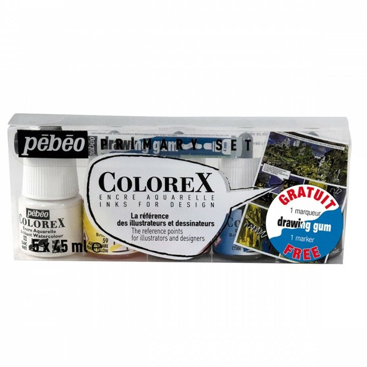 Akvarel tinta Colorex Pebeo - osnovni set 5 x 45 ml