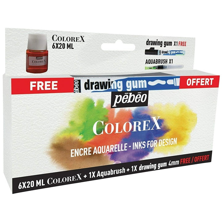 Akvarel tinta Colorex Pebeo - set 6 x 20 ml