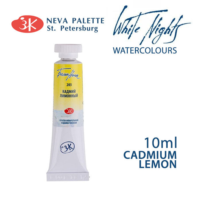 Akvarele White Nights 10 ml  - izaberite nijansu - Kadmij limun žuta