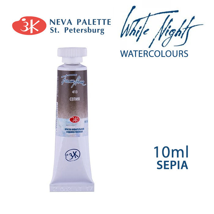 Akvarele White Nights 10 ml  - izaberite nijansu - Sepija