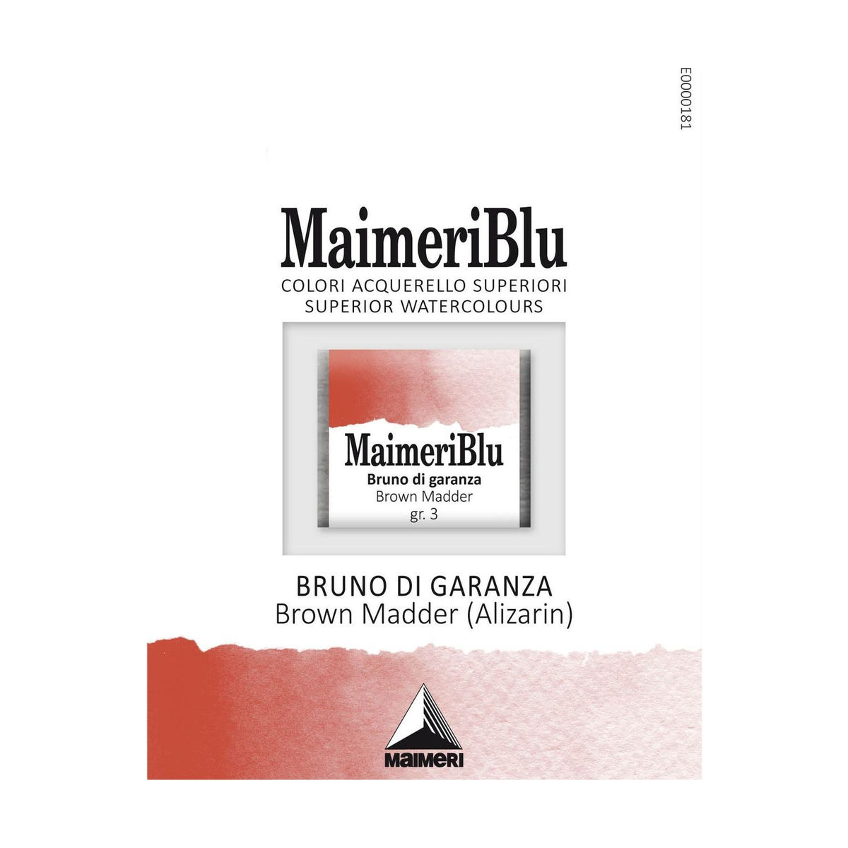 Akvarelna boja Maimeri Blu – poluposudica 1,5 ml – Smeđi kraplak alizarin