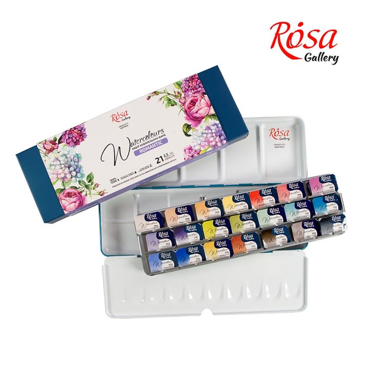 Akvarelne boje Rosa Gallery - set Romantic 21 x 2,5 ml — slika 1