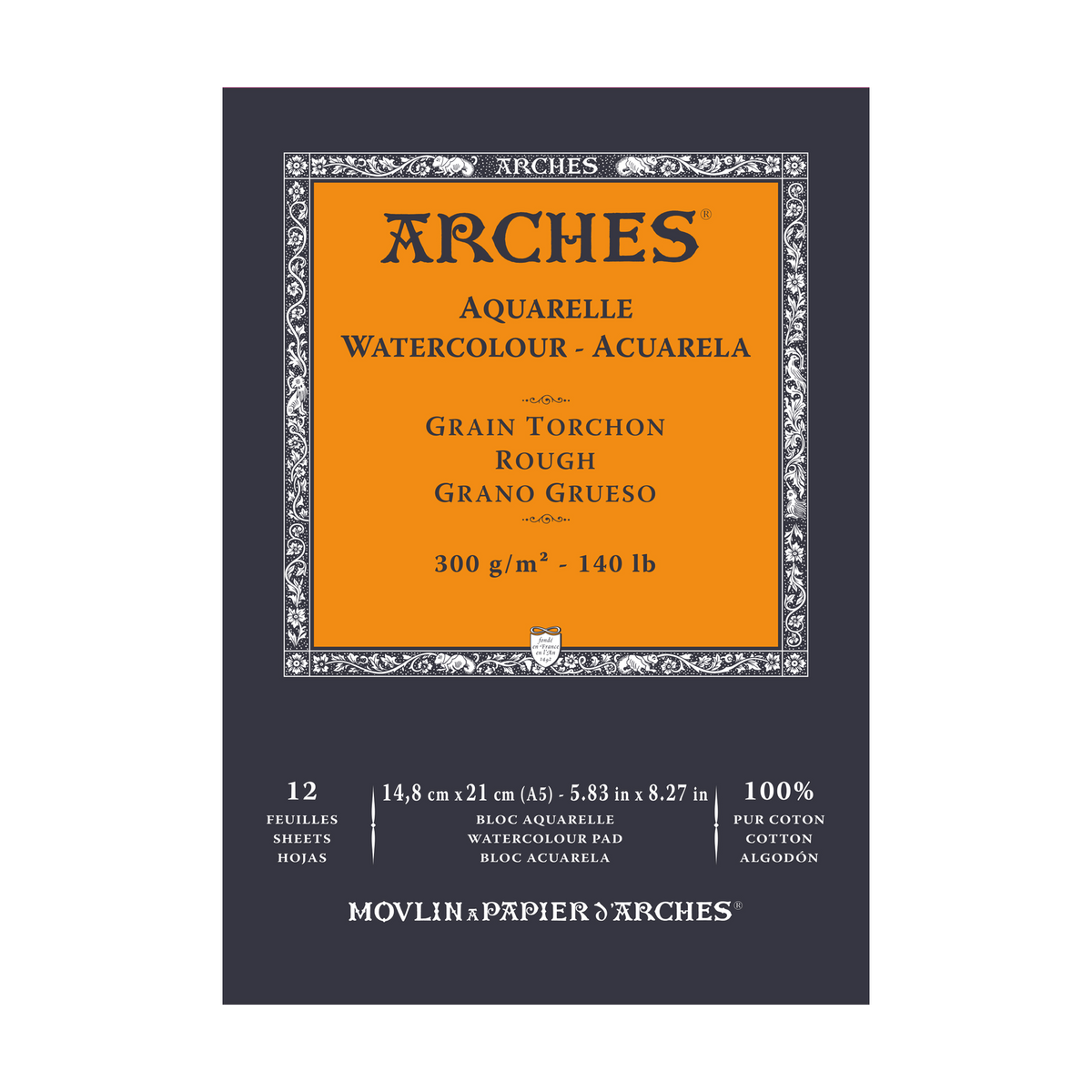 Akvarelni blok ARCHES Aquarelle gruba struktura prirodno bijela 300 g/m² – 12 listova