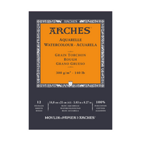 Akvarelni blok ARCHES Aquarelle gruba struktura prirodno bijela 300 g/m² – 12 listova