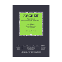 Akvarelni blok ARCHES fino zrno prirodno bijela 185 g/m2 A4 - 15 listova