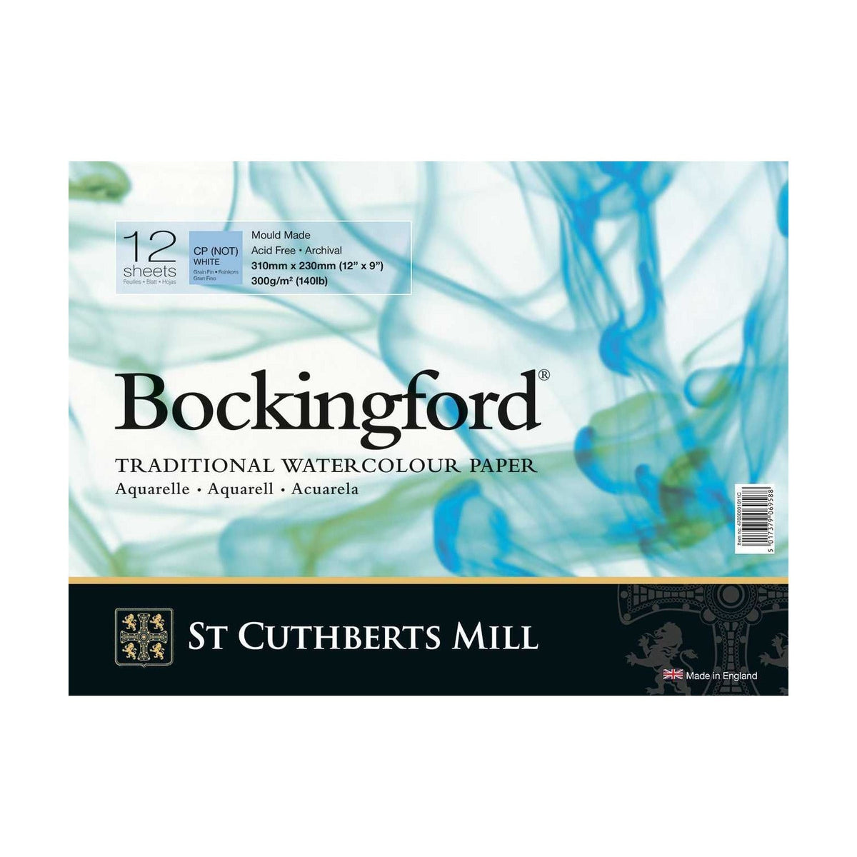 Akvarelni blok CANSON St Cuthberts Bockingford 300 g/m² 12 listova spirala 18 – 41 cm