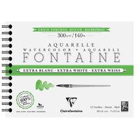 Akvarelni blok CLAIREFONTAINE Fontaine ekstra bijeli 300 g/m² 18 x 24 cm - 12 listova