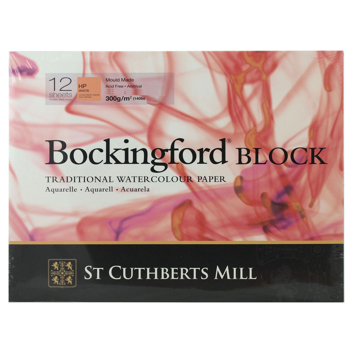 Akvarelni blok St Cuthberts Mill Bockingford HP bijeli 300 g 12 listova – 31 – 41 cm